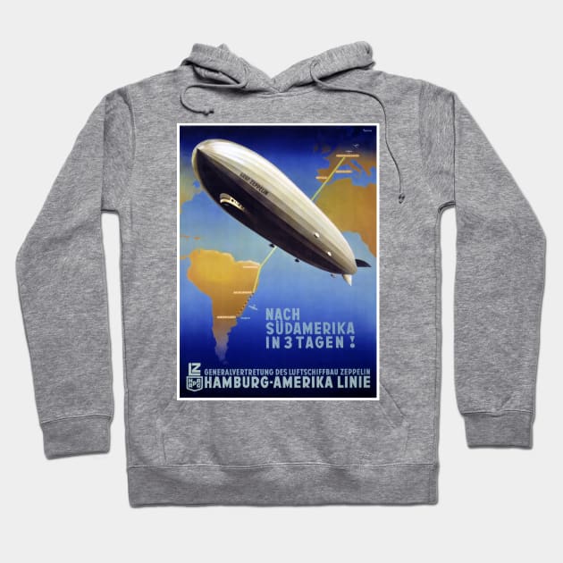 Vintage Travel Poster Germany Graf Zeppelin Hoodie by vintagetreasure